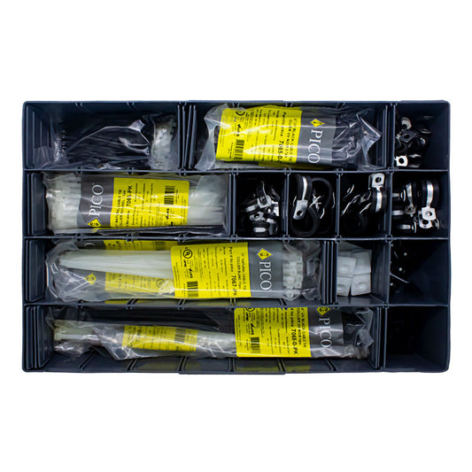 PICO 32005-91 Cable Tie, Mount Pad & Clamp Kit, 620-Piece