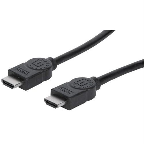 Manhattan 323215 High Speed HDMI Cable with Ethernet, Hec, Arc, 3D, 4k@30Hz, HDMI Male to Male, Shielded, Black, 6.6ft