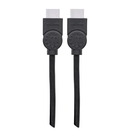 Manhattan 323215 High Speed HDMI Cable with Ethernet, Hec, Arc, 3D, 4k@30Hz, HDMI Male to Male, Shielded, Black, 6.6ft