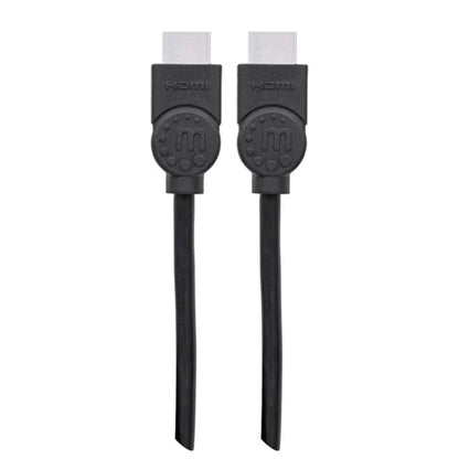 Manhattan 323215 High Speed HDMI Cable with Ethernet, Hec, Arc, 3D, 4k@30Hz, HDMI Male to Male, Shielded, Black, 6.6ft