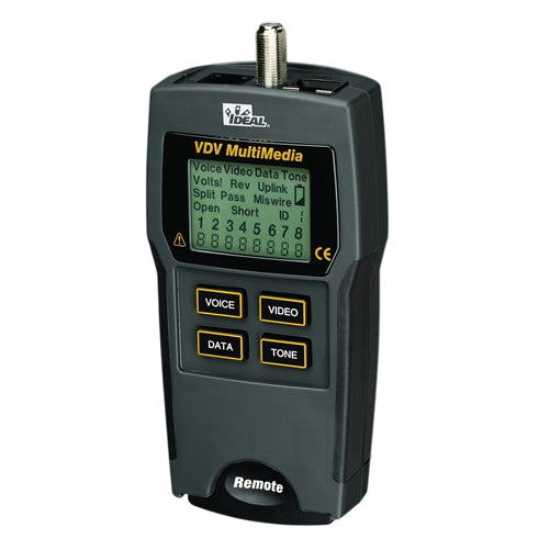 Ideal 33-856 VDV Multimedia Wiremapper and Tester, Voice/Data/Video Tester
