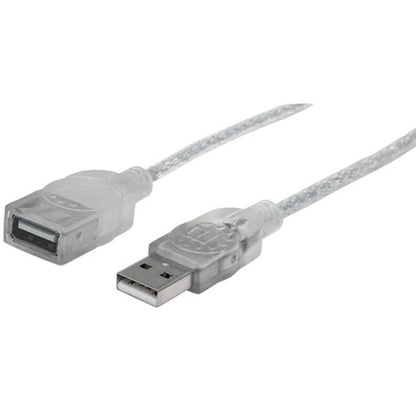 Manhattan 336314 Hi-Speed USB Extension Cable, USB 2.0, Type-A Male to Type-A Female, 480 MBps, 1.8 M (6 Ft.)