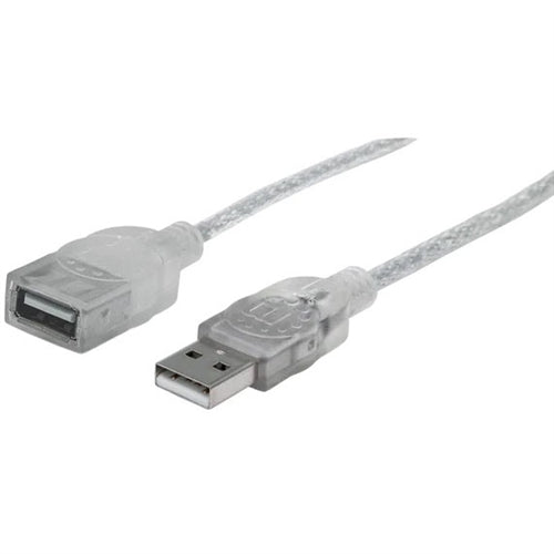 Manhattan 336314 Hi-Speed USB Extension Cable, USB 2.0, Type-A Male to Type-A Female, 480 MBps, 1.8 M (6 Ft.)