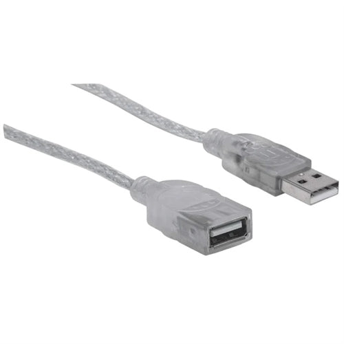 Manhattan 336314 Hi-Speed USB Extension Cable, USB 2.0, Type-A Male to Type-A Female, 480 MBps, 1.8 M (6 Ft.)