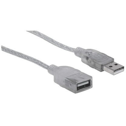 Manhattan 336314 Hi-Speed USB Extension Cable, USB 2.0, Type-A Male to Type-A Female, 480 MBps, 1.8 M (6 Ft.)