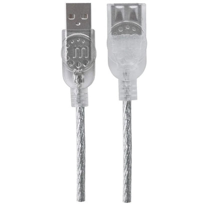 Manhattan 336314 Hi-Speed USB Extension Cable, USB 2.0, Type-A Male to Type-A Female, 480 MBps, 1.8 M (6 Ft.)