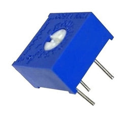 Bourns 3386P-1-102LF 1kohm Trimmer, Single Turn, Cermet, Top Adjust, 3/8" Square, Through Hole: 1kohm 1k Ohm