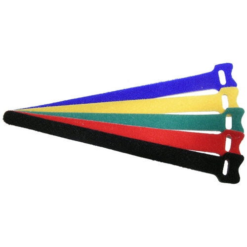 Mode 34-150-100 Velcro Hook & Loop Cable Ties 6" x 0.5" Black, 100/Pack
