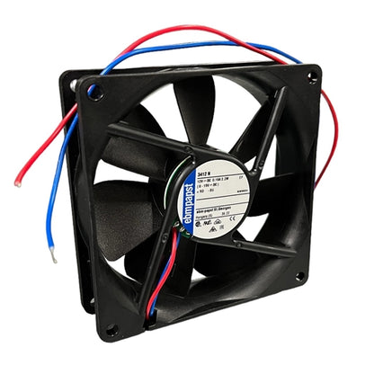 ebm-papst 3412N 12VDC Ball Bearing Fan 92mm x 92mm x 25mm 49.4CFM 32dB 2.2W 0.18A 2700RPM 2 Wire