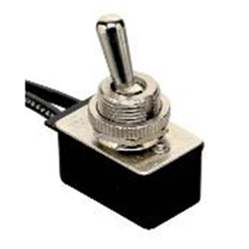 GC 35-3050 Bat Handle Toggle Switch SPST On-Off, 10A@125VAC / 4A@250VAC, with Pigtail Leads