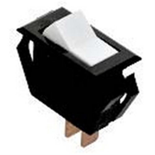 GC 35-3760 Rocker Switch SPST Off-(On), 15A@125VAC / 10A@250VAC, White Rocker, QC Terminals