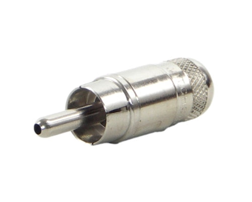 Switchcraft 3502 RCA Shielded Metal Phono Plug, Terminals Crimped or Soldered, Nickel Plated Copper Alloy Body & Handle