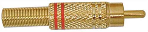 Circuit-Test 351-107 RCA Plug, Gold Plated with Strain Relief, Red