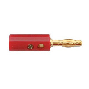 Circuit-Test 370-302 Banana Plug, 12AWG, Gold Plug, Red Plastic Body