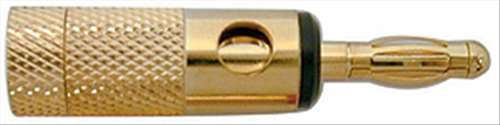 Circuit-Test 370-321 Heavy Duty Gold Banana Plug with Black Band, 8AWG Max