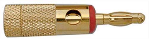 Circuit-Test 370-322 Heavy Duty Gold Banana Plug with Red Band, 8AWG Max