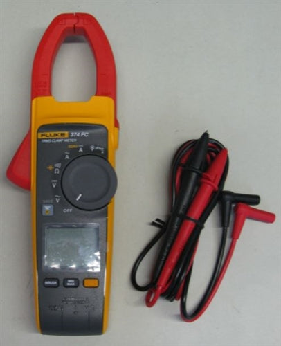 Fluke 374 FC True RMS AC/DC Clamp Meter, Iflex Flexible Current Probes Not Included