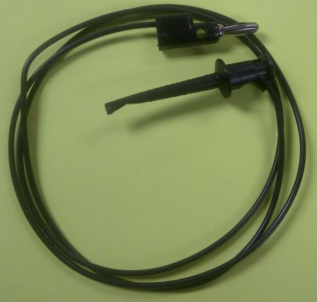 Pomona 3782-36-0 Minigrabber Test Clip to Stacking Banana Plug, 36" Black