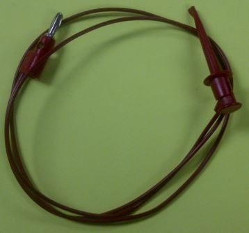 Pomona 3782-36-2 Minigrabber Test Clip to Stacking Banana Plug, 36" Red