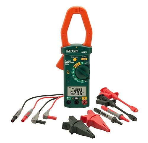 Flir Extech 380976-K Single Phase / Three Phase 1000A AC Power Clamp Meter Kit
