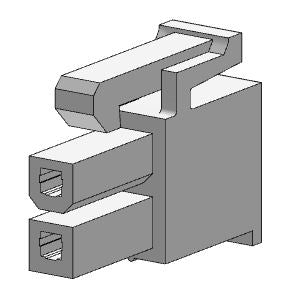 Molex 39-01-2020 Mini-Fit Jr. Receptacle Housing, Dual Row, 2 Position, UL 94V-2, Natural