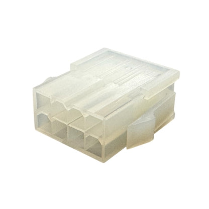 Molex 39-01-2081 Mini-Fit Jr. Plug Housing, Dual Row, 8 Position, UL 94V-2, with Panel Mounting Ears, Natural