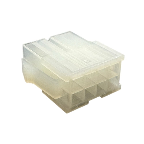 Molex 39-01-2081 Mini-Fit Jr. Plug Housing, Dual Row, 8 Position, UL 94V-2, with Panel Mounting Ears, Natural