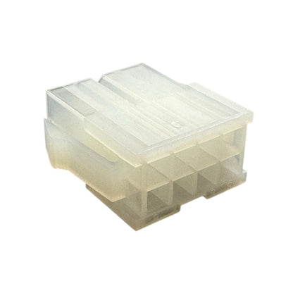 Molex 39-01-2081 Mini-Fit Jr. Plug Housing, Dual Row, 8 Position, UL 94V-2, with Panel Mounting Ears, Natural