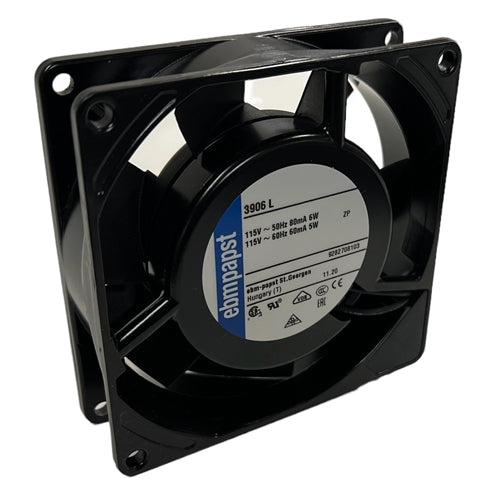 ebm-papst 3906L 115VAC Ball Bearing Fan 92mm x 92mm x 25mm 23CFM 27dB 5W 0.04A 1850RPM