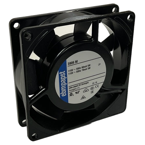ebm-papst 3906M 115VAC Ball Bearing Fan 92mm x 92mm x 25mm 31CFM 34dB 5W 0.04A 2600RPM