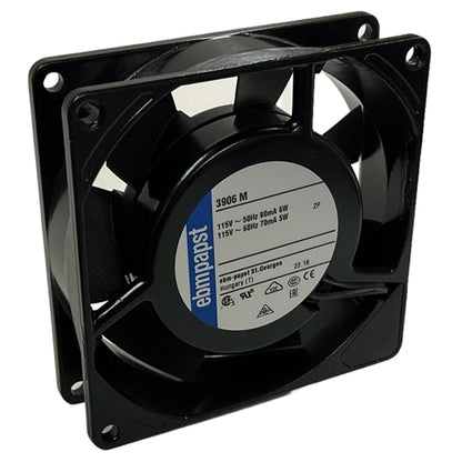 ebm-papst 3906M 115VAC Ball Bearing Fan 92mm x 92mm x 25mm 31CFM 34dB 5W 0.04A 2600RPM