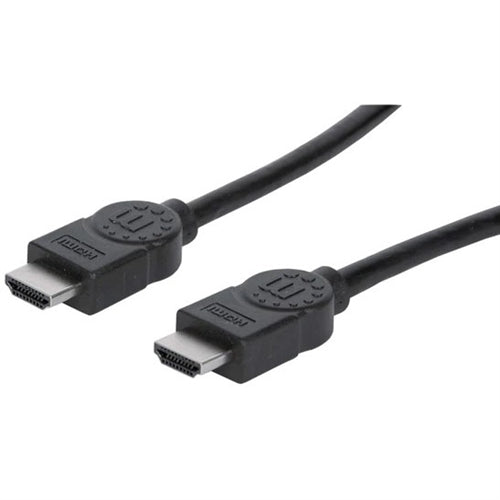 Manhattan 393751 HDMI 1.4 Male-Male (6ft) Black, Clamshell, with Ethernet High Speed HDMI (100MBPS), 3D Over HDMI
