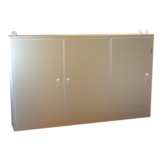 Hammond 3UHD7211918N4SS N4X 304 Stainless Steel Multi-Door Freestanding Disconnect Enclosure 72" x 118.25" x 18"