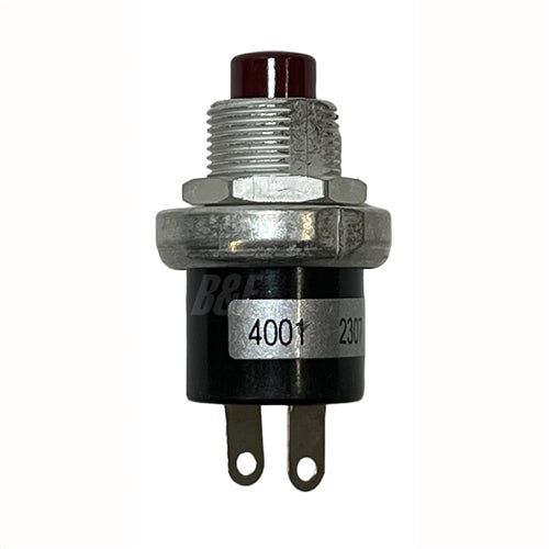 Grayhill 4001 Momentary Push Button Switch SPST N/O Off-(On), 1A@115VAC, Red Plunger, Solder Terminals