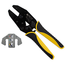 PICO 407-91 8.7" Ratchet Crimp Tool Body & Insulated Connectors Die, 1-Set
