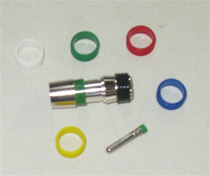 Leviton 40985-CRU Compression 'RCA' Plug (RG6 Quad Shield), Multi-Color Rings Included **CLEARANCE**