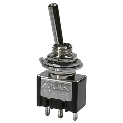 Mode 41-213-1 High Current Mini Toggle Switch, SPDT On-On, 10A@125VAC, Solder Terminals