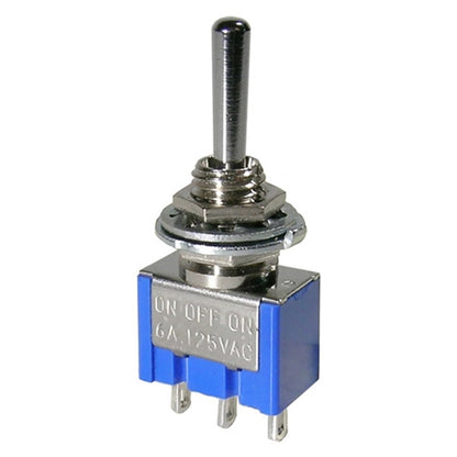 Mode 41-235B-1 Standard Sub-Miniature Toggle Switch, SPDT On-Off-On, 5A@125VAC, Solder Terminals