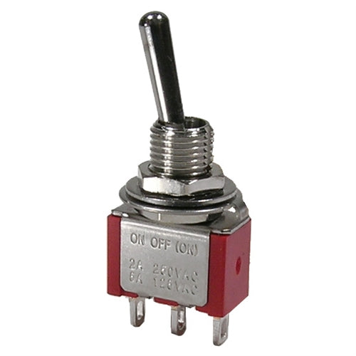 Mode 41-235T-0 UL/CSA Approved Economy Sub-Miniature Toggle Switch, SPDT On-Off-On, 5A@125VAC or 28VDC, Solder Style