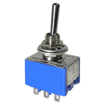 Mode 41-252-1 Standard Sub-Miniature Toggle Switch, 3PDT On-Off-On, 6A@125VAC, Solder Terminals