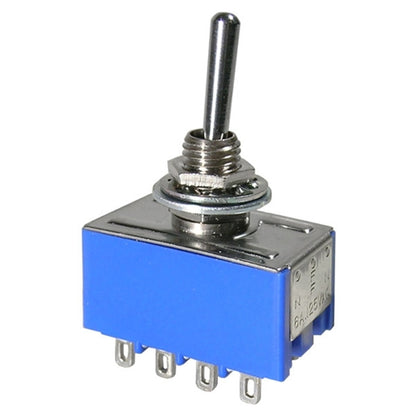 Mode 41-255-1 Standard Sub-Miniature Toggle Switch, 4PDT On-Off-On, 6A@125VAC, Solder Terminals