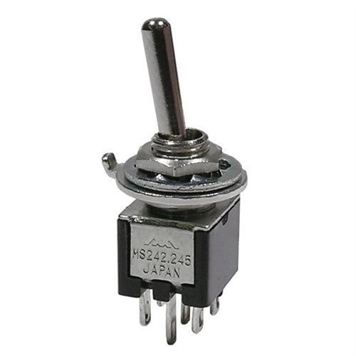 Mode 41-323-1 Ultra Miniature Toggle Switch, DPDT On-On, 3A@125VAC, Solder Terminals