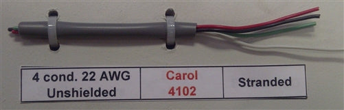General Cable C4102A 22AWG 4 Conductor Stranded Unshielded CMG/FT4 600V 105C Gray PVC Jacket (305M = Full Roll)