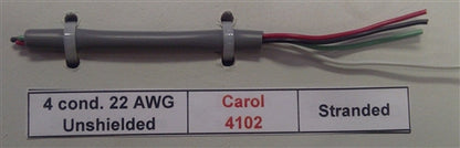 General Cable C4102A 22AWG 4 Conductor Stranded Unshielded CMG/FT4 600V 105C Gray PVC Jacket (305M = Full Roll)
