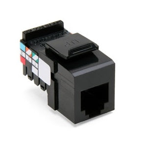 Leviton 41106-RE6 RJ12 Voice Grade Quickport Connector, 6P6C, Black