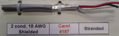 General Cable C4197A 18AWG 2 Conductor Stranded Shielded CMG/FT4 600V 105C BLK/Red, Gray PVC (305M = Full Roll)