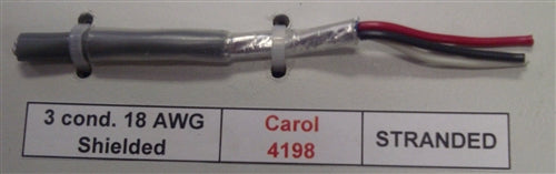General Cable C4198A 18AWG 3 Conductor Stranded Shielded CMG/FT4 600V 105C BLK/WHT/Red, Gray PVC (305M = Full Roll)