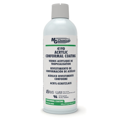 MG Chemicals 419D-340G Premium Acrylic Conformal Coating Certified IPC-CC-830B UL94V-0