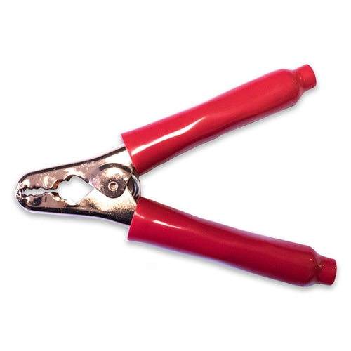 Mueller BU-41A-2 Large Steel Battery Clip with Insulators, 200AMP, Red