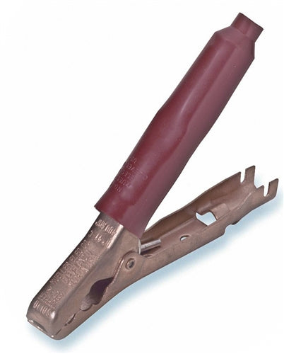Mueller BU-41A-2 Large Steel Battery Clip with Insulators, 200AMP, Red